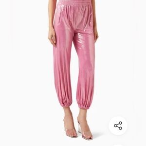 Norma Kamali Candy Pink Puff Jog Pants